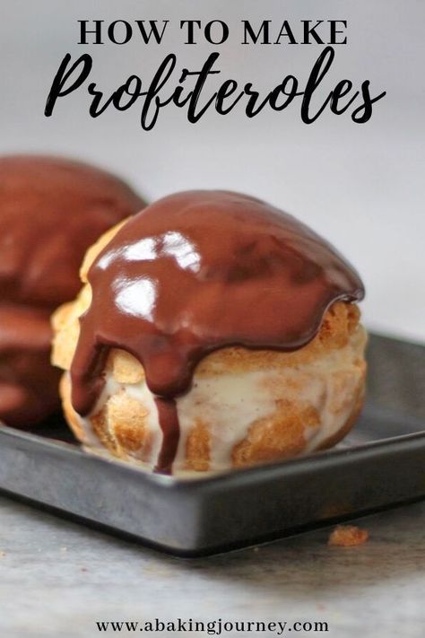 Profiterole Recipe, Profiteroles Recipe, Pastry Cream Recipe, French Dessert Recipes, Dinner Party Desserts, French Recipes, French Pastry, Cooking Chocolate, Dessert Party