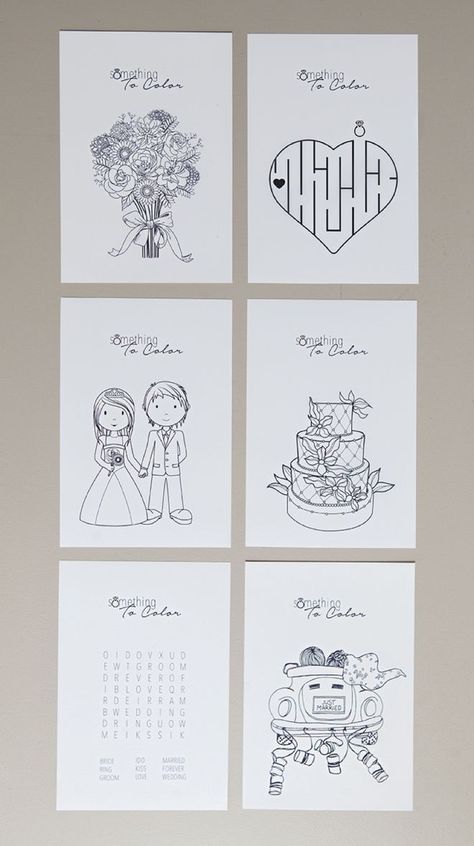 Simple Wedding Activities, Remberance Wedding Ideas, Wedding Gifts From Kids, Wedding Coloring Sheets Free Printable, Wedding Colouring Book, Things For Kids At Weddings, Wedding Entertainment For Kids, Free Printable Wedding Coloring Pages, Kids Table At Wedding Reception