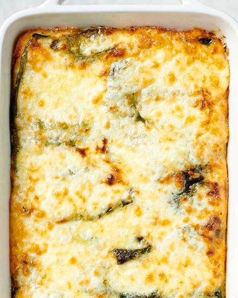 Poblano Chile Relleno Casserole Pablano Pepper Recipe, Stuffed Chili Relleno Recipe, Chile Relleno Casserole Recipe, Poblano Recipes, Chile Relleno Recipe, Rellenos Recipe, Chili Relleno Casserole, Poblano Peppers Recipes, Relleno Casserole