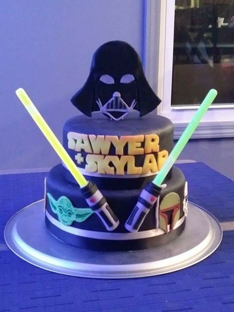 Lightsaber Cake, Lightsaber Birthday Cake, Jedi Cake Star Wars, Light Saber Cake, Darth Maul Birthday Cake, Star Wars Torte, Star Wars Chocolate Cake, Star Wars Buttercream Birthday Cake, Star Wars Birthday Cake