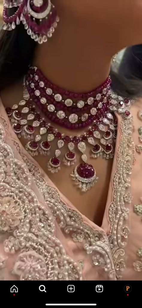 Viren Bhagat Jewellery, Bhagat Jewellery, Viren Bhagat, Jewellery Wishlist, Beautiful Jewelry Diamonds, Ruby Jewellery, Sabyasachi Lehenga, Neck Pieces Jewelry, Indian Jewelry Earrings