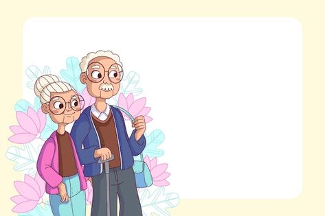 Hand drawn grandparents day background w... | Free Vector #Freepik #freevector #grandparents #celebration #background-event #older Background Event, Happy Grandparents Day, Older Couple, Kindergarden Activities, Celebration Background, Day Background, Senior Health, Flower Background Wallpaper, Grandparents Day