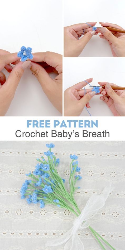 Crochet lovely Baby's Breath flowers for home decor or accessories with this simple, no-sew pattern.