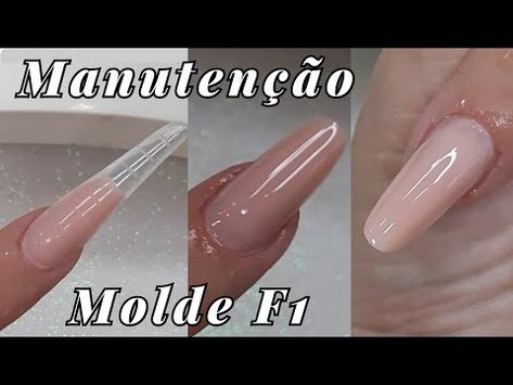 Manutenção de gel no Molde f1 - YouTube Molde F1, Nails, Instagram