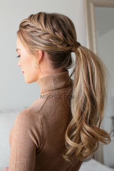 Simple Bun, Bun Wedding, French Braid Ponytail, Simple Hairstyles, Braided Ponytail Hairstyles, Fishtail Braid, A Ponytail, Daily Hairstyles, Cool Braid Hairstyles