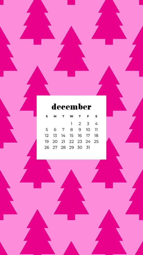 Hot Pink Christmas Aesthetic Wallpaper, Hot Pink Christmas Wallpaper, Pink Christmas Iphone Wallpaper, Pink Christmas Wallpaper, 2023 Wallpapers, Free Calendars, December Wallpaper, Halloween Wallpaper Cute, Xmas Wallpaper