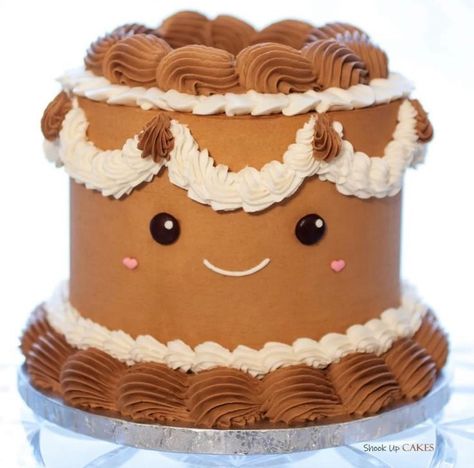 Gingerbread Cake Design, Christmas Birthday Cake Designs, Gingerbread Gender Reveal Cake, Gingerbread Smash Cake, Gingerbread Cake Decoration, Gingerbread Birthday Cake, Cake Decorating Ideas Christmas, Easy Christmas Cake Designs, Beautiful Christmas Cake