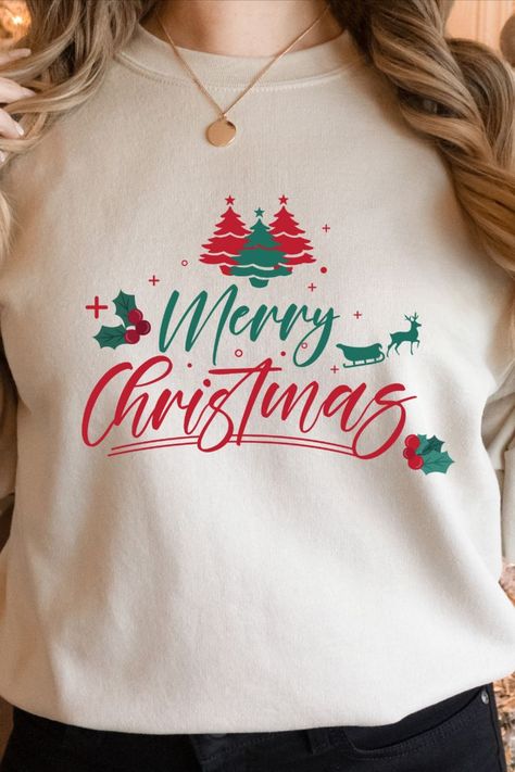 Christmas Png Images, Sweatshirt Svg, Red Christmas Decor, Handmade Holiday Gifts, Merry Christmas Svg, Etsy Christmas, Merry Christmas Png, Authentic Jewelry, Badge Design