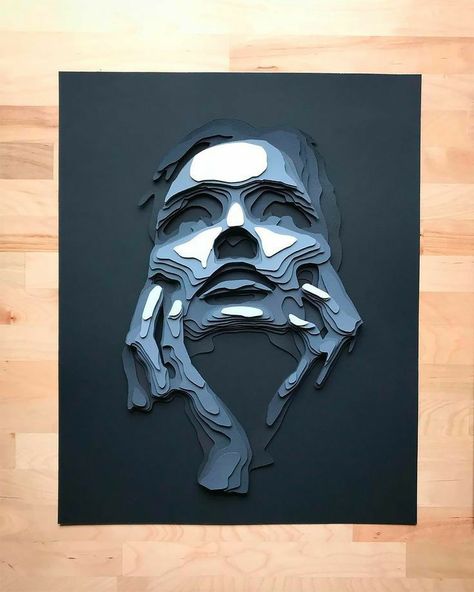 3d Art On Paper, Paper Art Sculpture, Cut Out Art, Paper Cutout Art, 3d Paper Art, Layered Art, Cardboard Art, Tableau Art, Paper Artwork