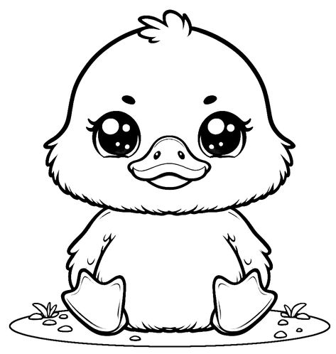 Duck Coloring Pages, Cool Facts, Cute Ducklings, Yellow Feathers, Cute Smile, Baby Ducks, Animal Coloring, Animal Coloring Pages, Facts About