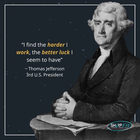 "I find the harder I work, the better luck I seem to have." ~ Thomas Jefferson

Hard work builds momentum and creates opportunities. The more effort you put in, the better your results will be.

#HardWork #EntrepreneurLife #SuccessMindset #PersonalGrowth #FitForLife Thomas Jefferson, Success Mindset, Hard Work, Personal Growth, Good Luck, Work Hard, Motivational Quotes, Good Things, Quotes