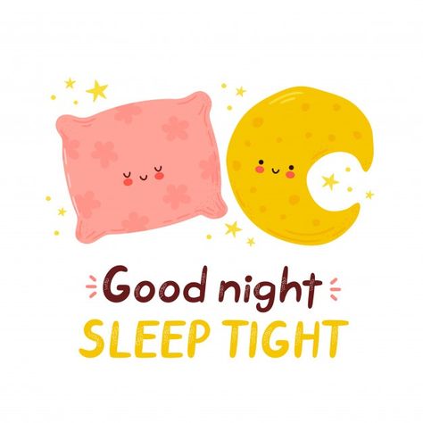 Cute happy moon and pillow. good night s... | Premium Vector #Freepik #vector #cartoon #quote #smile #moon Cute Drawings Good Morning, Cute Good Night Cartoon, Good Night Cute Messages, Good Night Cute Pics, Good Night Drawing Cute, Moon Cute Drawing, Good Night Drawing, Good Night Cute Images, Best Good Night Messages