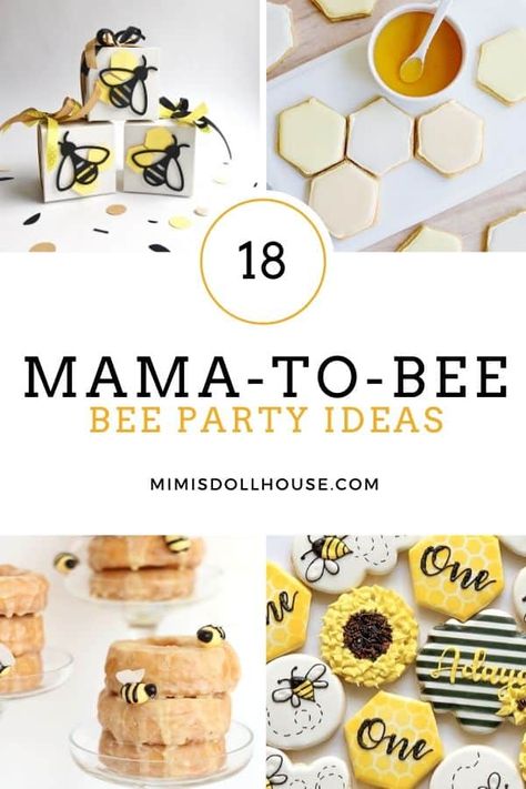 Sweet As Can Bee Shower Ideas, Bee Themed Shower Ideas, What'll It Bee Gender Reveal, Honey Bee Party Food Ideas, Two Bee Or Not Two Bee, Bumble Bee Shower Ideas, Honey Bee Party Ideas, Bee Reveal Party, Ba Bee Shower Ideas