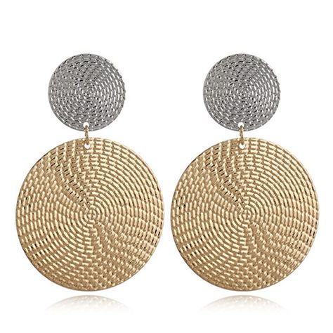 Boho Large Double Circles Round Dangle Drop Earrings Geometric Statement Handmade Exaggerate Earring for Women Girls Fashion Jewelry Gifts Metallic Earrings, Character Pattern, Earring Stud, Earrings Geometric, Comfortable Bras, Earring For Women, Woven Design, Earring Patterns, Metal Earrings