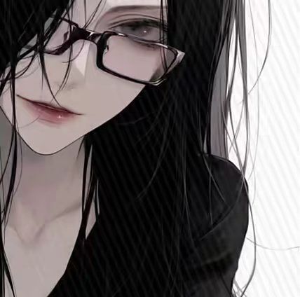 Pfp For Girls With Black Hair, Black Hair Girl Pfp, Black Hair Glasses, Dark Anime Icons, Pfp Black Hair, Black Hair Pfp, Pp Aesthetic, Aesthetic Boys Outfit, Cool Boy Image