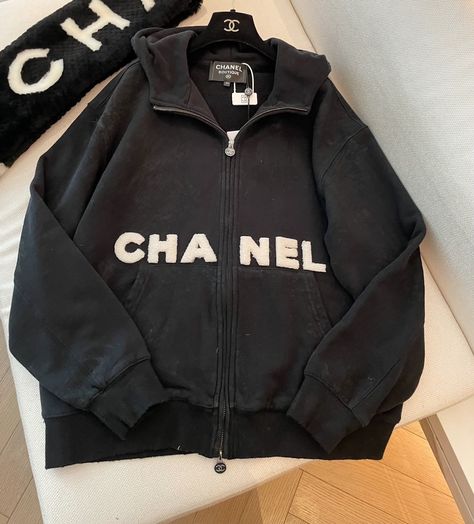 click "go to" in the pin to order Chanel Hoodie, Spring Attire, Sporty Fashion, Chanel Boutique, Chic Tops, Fashion Enthusiast, Vintage Hoodie, Chic Top, Vintage Hoodies