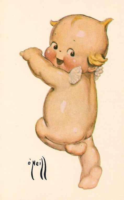 kewpie Vintage Kewpie Illustration, Vintage Kewpie Art, Kewpie Cherub, Kewpie Angel, Rose Oneill, Kewpie Tattoo, Kewpie Art, Vintage Kewpie, Rose O Neill