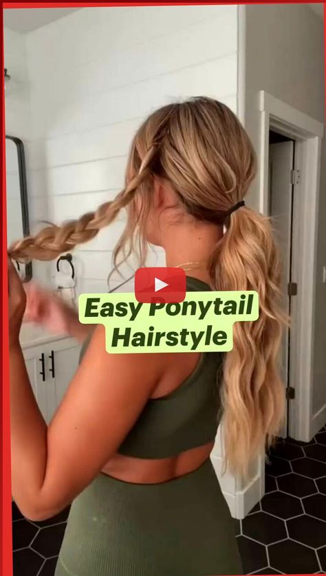 * hoco hair ideas straight, hoco hair ideas down curled..? Quick Work Hairstyles, Easy Ponytail, Easy Care Hairstyles, Hoco Hair Ideas Curls, Ponytail Hairstyles Easy, Hoco Hair Ideas Ponytail, Hoco Hair Ideas Medium, Going Out Hairstyles, Low Maintenance Hair