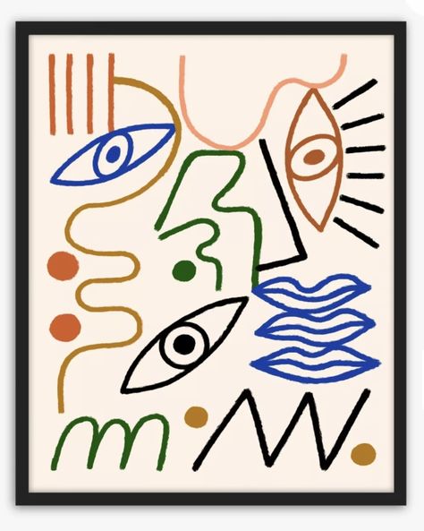 Internet Art, Abstract Face Art, Soyut Sanat Tabloları, Abstract Faces, Abstract Portrait, Pottery Painting, Line Art Drawings, Graphic Artist, Face Art