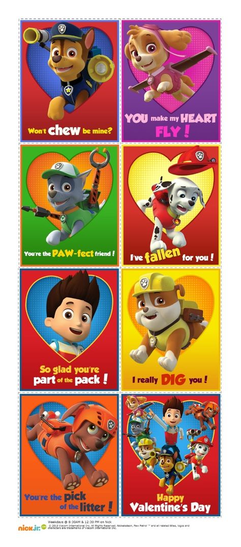 Paw Patrol Valentine's Printable Paw Patrol Valentines Cards, Paw Patrol Valentines, Printable Paw Patrol, Valentine Card Box, Diy Valentines Cards, Student Christmas Gifts, Toddler Valentines, Bubble Guppies, Paw Patrol Party