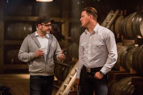 L to R: Co-writer/director Matthew Vaughn, Channing Tatum. Matthew Vaughn, The Golden Circle, Golden Circle, Channing Tatum, The Golden, Mens Tops