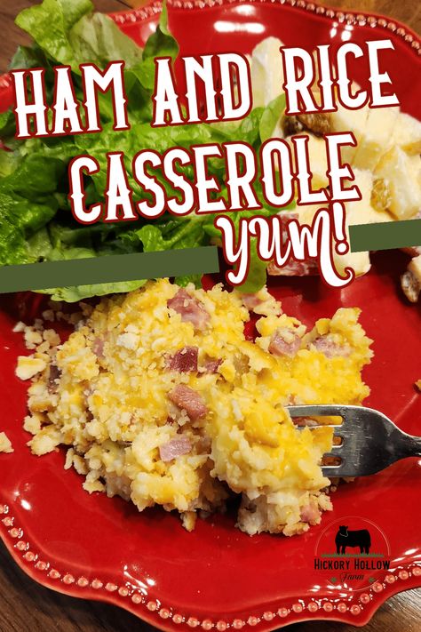 Delicious ham and rice casserole using leftover ham! Us up those ham leftovers from Easter or Christmas and make this easy family dinner! This easy ham casserole can be doubled. Ham Cheese Rice Casserole, Leftover Spiral Ham Recipes Soups, Leftover Ham And Rice Recipes, Cubed Ham Recipes Dinners Simple, Ham And Rice Recipes, Ham Casserole Recipes Easy, Diced Ham Recipes, Ham And Rice, Ham Rice