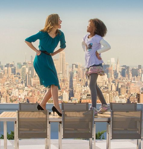 In character: Rose plays Grace Farrell in the film alongside Quvenzhané Wallis who plays Annie Grace Farrell, Annie 2014, Friends Are Family, Quvenzhané Wallis, Annie Grace, Rose Byrne, Sheer Tights, New Movies, Best Friend