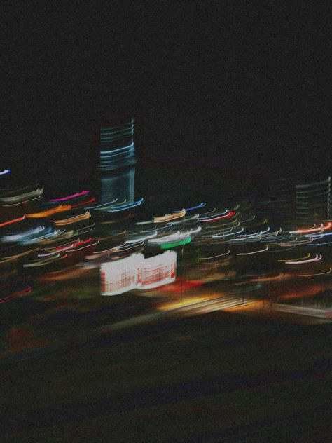 city night blurry aesthetic wallpaper Blurry City Aesthetic, Night Blurry Aesthetic, Blurry Aesthetic Wallpaper, City Photography Night, Killer Frequency, City Blur, Blurry City, Nyc At Night, Stationary Business