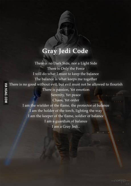 A- passion is an emotion. B-serenity is peace. And this was going so well, too. Gray Jedi Code, Jedi Wallpaper, Gray Jedi, Jedi Code, Grey Jedi, Jedi Sith, Star Wars Facts, Star Wars Rebels, Star Wars Humor