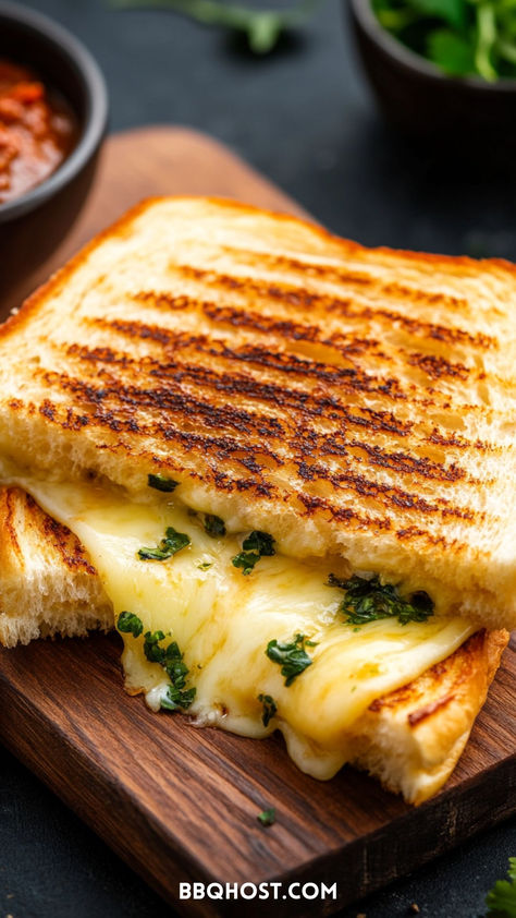 Upgrade your lunch with this Gourmet Grilled Cheese! By swapping traditional cheddar for creamy Havarti and adding a kick of spicy green harissa, this sandwich transforms into a culinary delight. Discover how to make a good grilled cheese that stands out from the rest! Save this now and check out the blog for 50+ easy recipes! Havarti Grilled Cheese, Green Harissa, Fontina Grilled Cheese, Good Grilled Cheese, Grilled Cheese Sloppy Joe, Grilled Ham And Cheese, Grilled Taco, Making Grilled Cheese, Gourmet Grilled Cheese