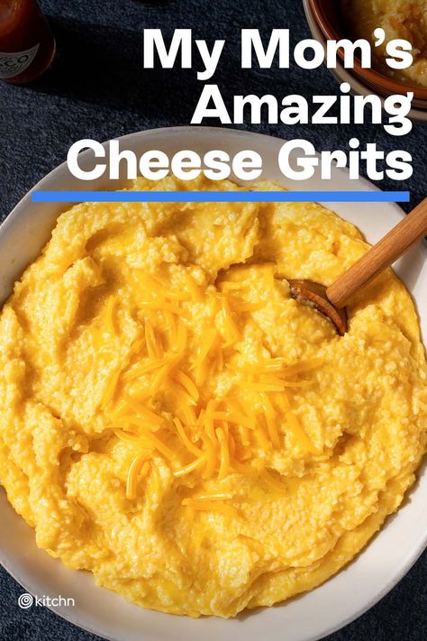 Cheese Grits With Quick Grits, Best Cheese Grits, Sweet Grits, Easy Cheese Grits, Baked Cheesy Grits, Cheddar Grits Recipe, Creamy Cheesy Grits, Gouda Grits, Cheesy Grits Recipe