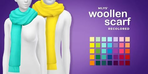 Sims 4 Winter Cc, Woollen Scarf, Ts4 Clothes, Los Sims 4 Mods, Sims 4 Cas Mods, Pelo Sims, Sims 5, Sims 4 Mm Cc, Woolen Scarves