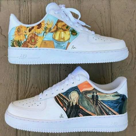 Nike Af1 Custom, Painted Shoes Diy, Custom Sneakers Diy, Shoe Painting, Painted Nikes, Af1 Custom, Custom Painted Shoes, Custom Shoes Diy, Nike Shoes Air Force