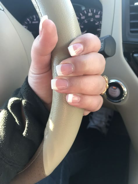 White Tip Acrylic Nails, Solar Nails, White Tip Nails, French Manicure Nails, French Tip Acrylic Nails, French Acrylic Nails, Short Square Acrylic Nails, Nails Done, Tip Nails