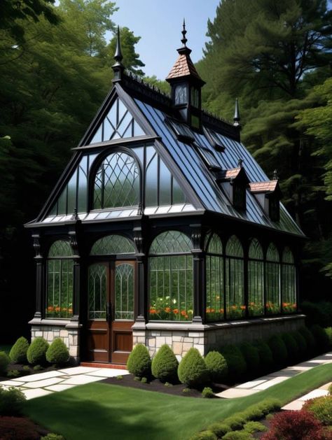 29 Enchanting Victorian Greenhouses for Your Backyard Haven - Peak Patio Life Hartley Greenhouse, Victorian Conservatory Interior, Victorian Backyard, Sims Exterior, Patio Greenhouse, Rustic Greenhouses, Greenhouse Pictures, Witches Garden, Victorian Conservatory