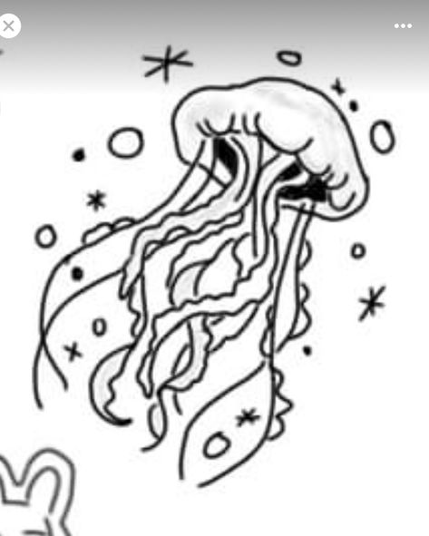 Jellyfish Outline, Tattoo Practice, Jellyfish, Tattoos, Quick Saves