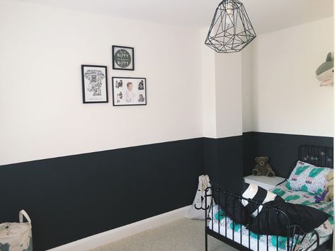 How To Paint Two Tone Walls, Two Tone Room Walls, Half Painted Wall Living Room, Half And Half Painted Walls, Half Painted Wall Bedroom, Two Tone Hallway, Half Painted Walls, Two Tone Walls, Living Room Wall Color