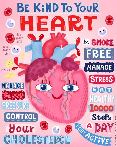 Postcard Wall Art, Postcard Wall, Anatomy Poster, World Heart Day, Heart Poster, Human Anatomy Art, Heart Day, Nursing Notes, Postcard Collection