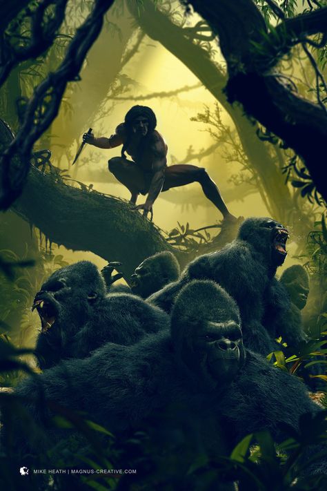 Tarzan Art, Prehistoric Animals Dinosaurs, Tarzan Of The Apes, Full Nelson, Dejah Thoris, Edgar Rice Burroughs, Lean In, Jungle Adventure, Prehistoric Animals