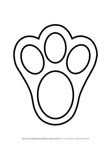 Footprint Template, Paw Template, Bunny Footprint, Easter Bunny Footprints, Bunny Paws, Learning About Animals, Spring Activity, Feet Drawing, Animal Learning