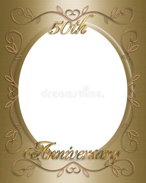 50th Wedding Anniversary frame. 3D Illustrated design for 50th golden wedding An #Sponsored , #SPONSORED, #ad, #Anniversary, #golden, #wedding, #frame 50 Aniversario De Bodas Ideas, Wedding Anniversary Frame, Golden Wedding Anniversary Card, 50 Golden Wedding Anniversary, Frame Wallpaper, Frame 3d, Anniversary Frame, Photo Frame Wallpaper, Wedding Frame