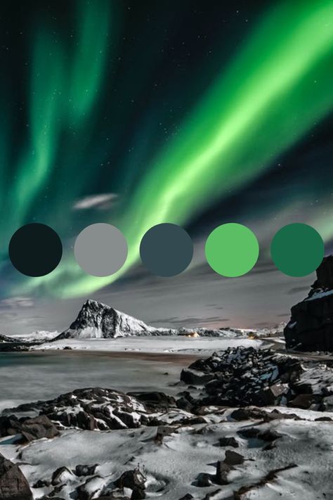 Northern Lights Colour Palette, Aurora Borealis Color Palette, Inspiration Color Palettes, Gloomspite Gitz, Color Seasons, Create Color Palette, Rainbow Palette, Grey Palette, Aurora Borealis Northern Lights