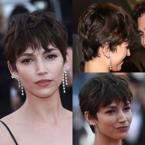 Short and Sweet: Cute Hairstyles for Curly Hair Cat Woman Haircut, Pixie Choppy Haircut, French Pixie Haircut Chic, Pixie Cut Big Forehead, Slicked Back Pixie Cut, French Pixie Haircut Round Face, Feminine Pixie Haircut Thick Hair, Short Feminine Hair, Wispy Pixie Cut