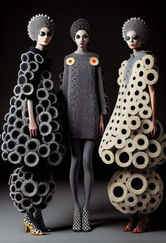 Conceptual Fashion Design, Robot Fashion, Innovative Fashion Design, Avantgarde Fashion, Outrageous Fashion, Snake Hair, Circle Fashion, Extreme Fashion, Circular Fashion