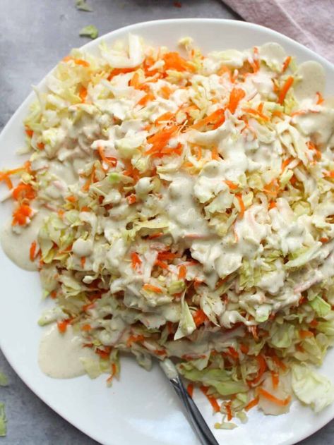 Quick Coleslaw, Homemade Coleslaw Recipe, Make Coleslaw, Salt And Pepper Recipes, Homemade Coleslaw Dressing, How To Make Coleslaw, Midwest Kitchen, Coleslaw Recipes, Easy Coleslaw