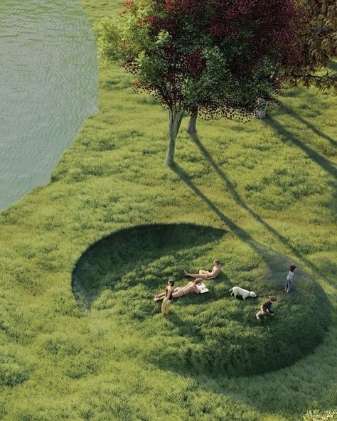 Land Design Architecture, Naturalistic Landscape Design, Landscape Architecture Photography, Landscape Architecture Aesthetic, Land Art Ideas, Landform Architecture, Land Architecture, Landscape Architecture Park, Urban Spaces Design