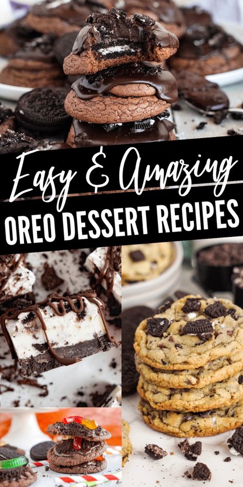 Oreo Dessert Recipes! The BEST Easy Oreo Desserts and No Bake Oreo Dessert Recipes! Homemade Oreo Treats for any occasion! We LOVE baking with Oreo Cookies and all of the fun things you can make! Easy recipes for spring, summer, fall, and winter! #lemonpeony #oreorecipes #chocolaterecipes #oreocookiedeserts Easy Holiday Party Desserts, Easy Oreo Desserts, Moose Dessert, Sweet Potato Pie Recipe Easy, Almond Granola Recipe, Oreo Cookie Dessert, Oreo Dessert Easy, No Bake Oreo Dessert, Homemade Lemon Bars