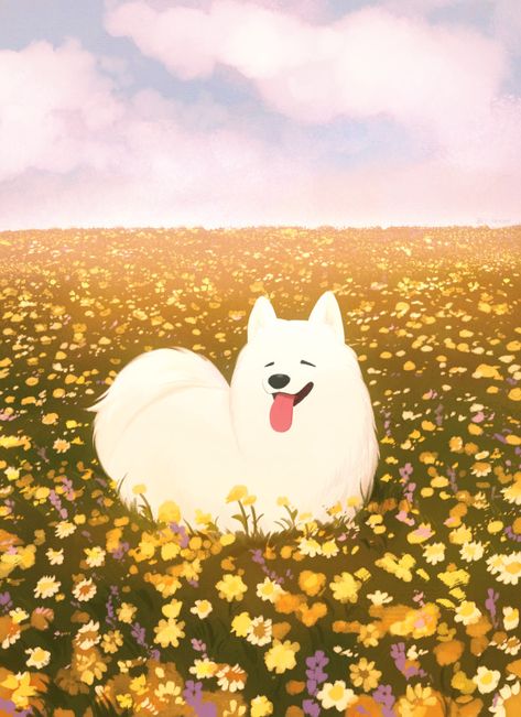 bevsi Samoyed Painting, Gate Painting, Bev Johnson, Character Designer, Clip Studio Paint, Procreate App, Visual Development, Cute Wallpapers, Gate