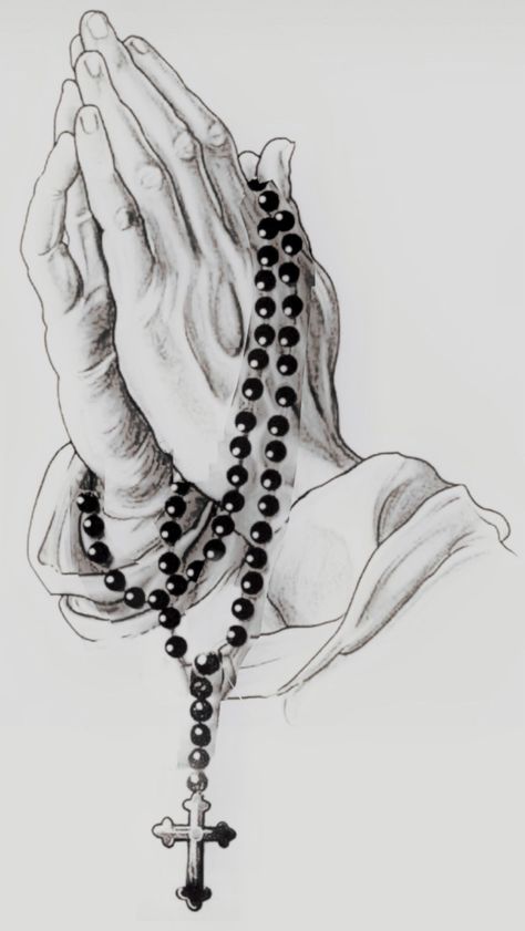 Rosary Tattoo For Men, Aztec Drawings, Rosary Drawing, Praying Hands With Rosary, Religous Tattoo, Cruz Tattoo, Aztec Drawing, Lighthouse Drawing, Praying Hands Tattoo