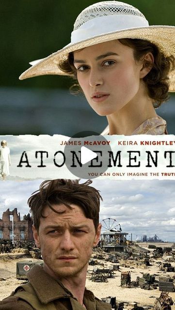 Movie | Web series | Animation on Instagram: "Movie- Atonement(2007)🎬

-2h 3m

Plot - Briony, an aspiring writer, catches her elder sister in a passionate embrace with her lover, Robbie. Jealous, she accuses Robbie of raping her cousin, a lie that changes the course of three lives.

Genre - Romance/War

Imdb - 7.8⭐️

#atonement #atonementmovie #fyp #trending #hollywood #goodmovie #fypシ #netflix #love #moviequotes #warmovie" Atonement Movie Poster, Atonement Poster, Atonement Movie, Young Johnny Depp, Aspiring Writer, Atonement, James Mcavoy, Keira Knightley, Romantic Movies